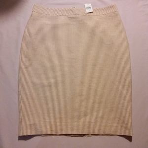 Ann Taylor Pinstriped Seersucker Skirt